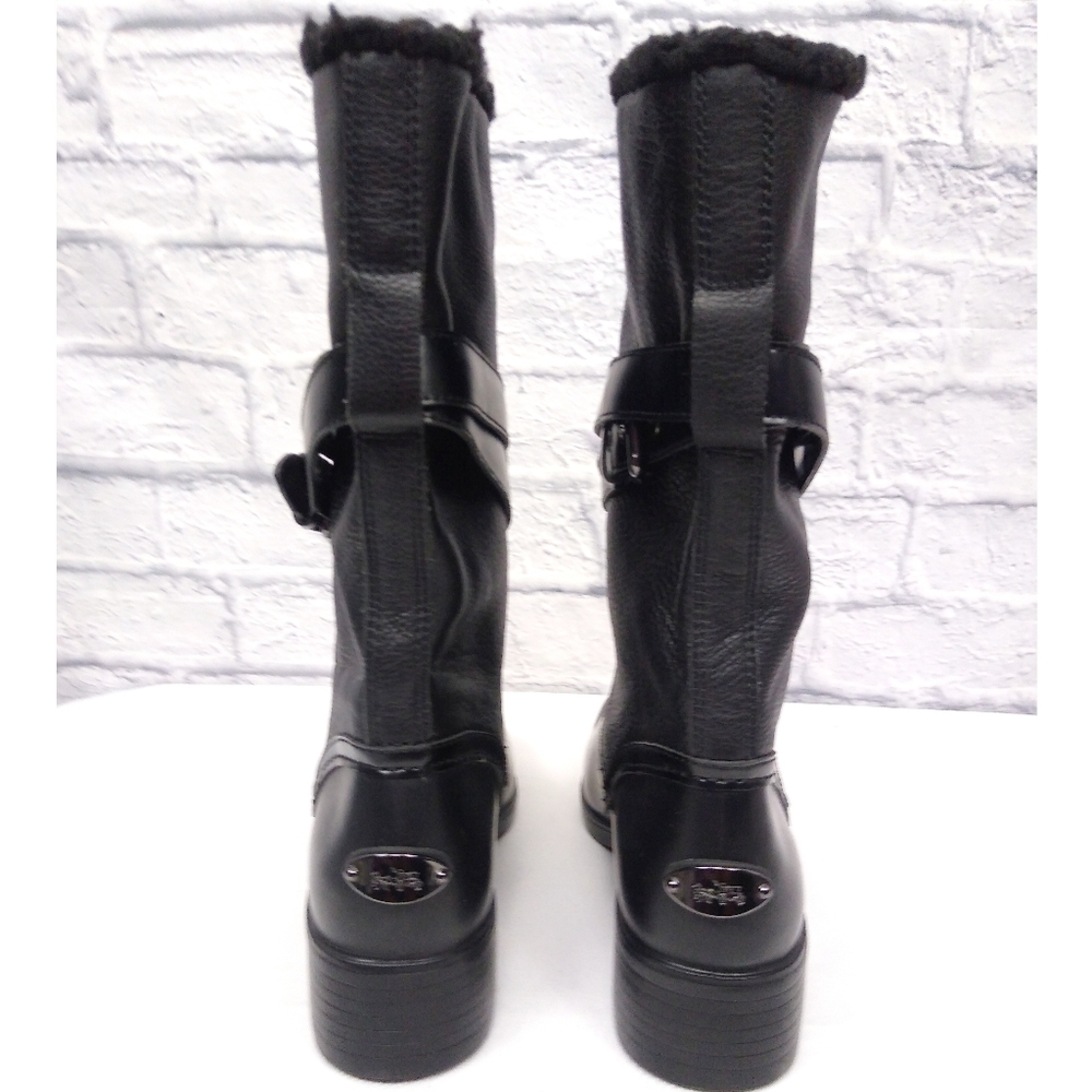 Coach Zena Leather Buckle Boots Size 10 - Picture 5 of 10